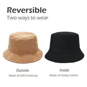 Women's Bucket Hat - Corduroy Solid