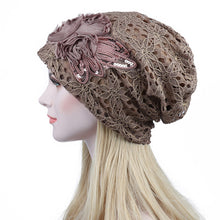 Load image into Gallery viewer, Women&#39;s Beanie - Lace Flower