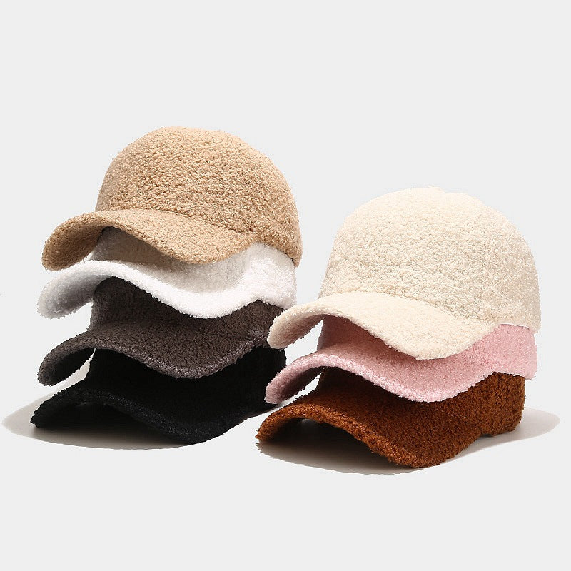 ByerClub sherpa fleece baseball caps in seven cozy colors