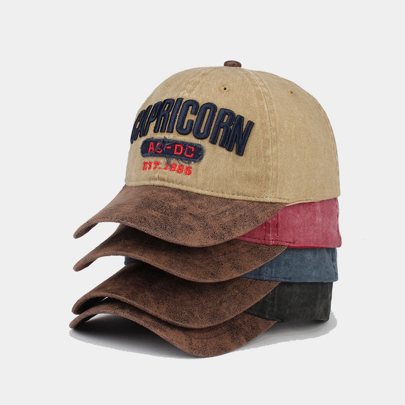 Vintage Washed Baseball Cap | 4-Color Embroidered Trucker Hat