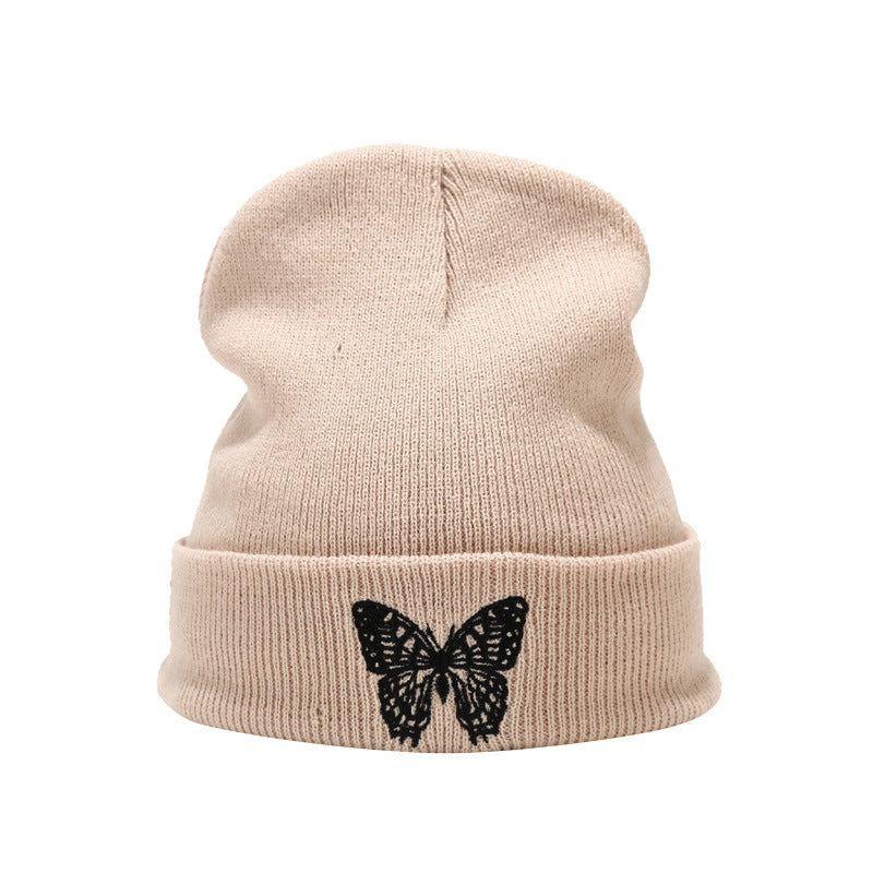 Butterfly Beanie | 7-Color Embroidered Knit Cap