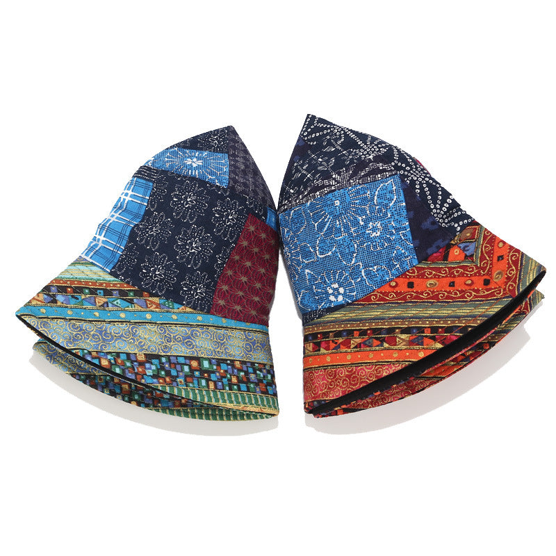 Patchwork Bucket Hat | Boho Ethnic Fisherman Cap