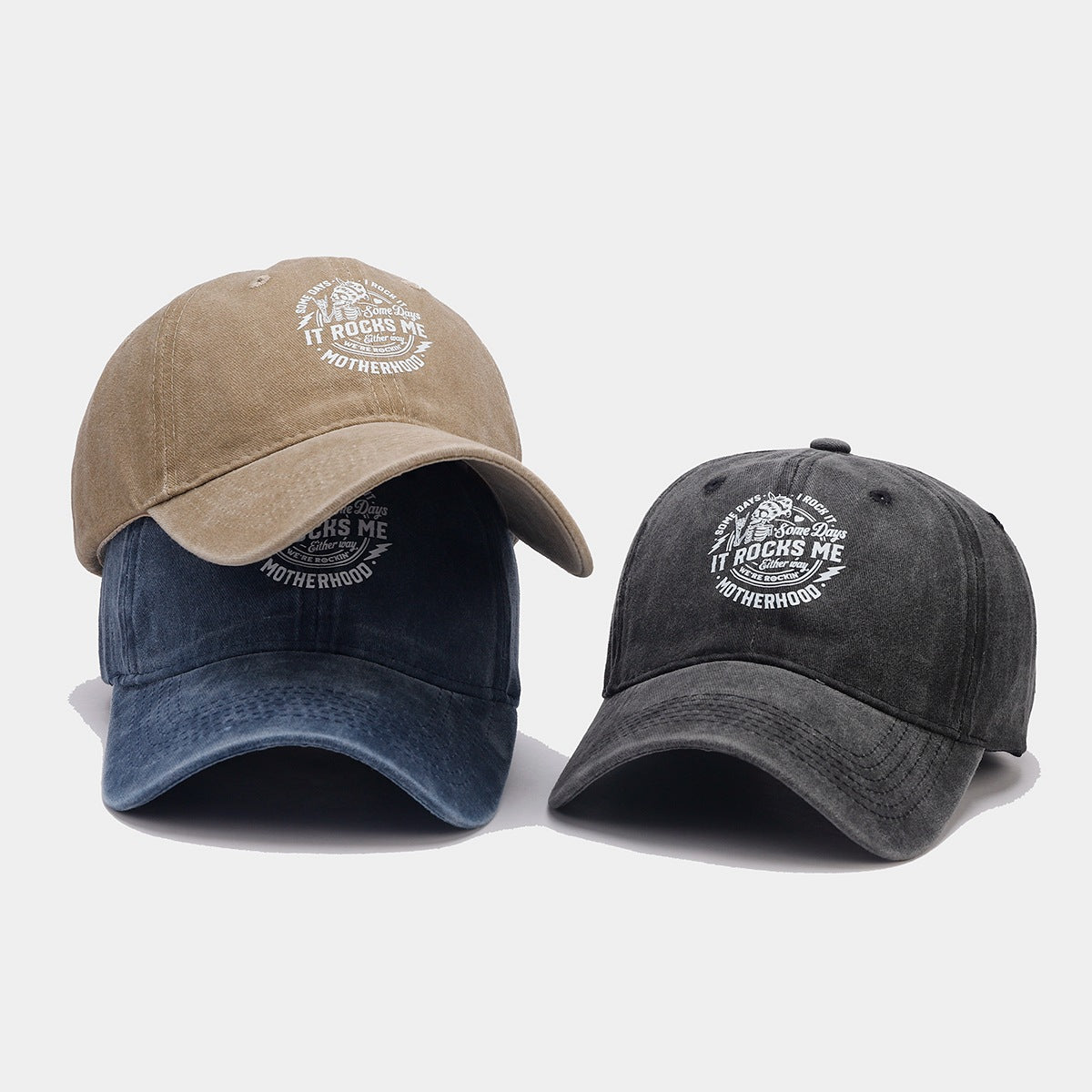 Vintage Rock Washed Cap | 4-Color Distressed Dad Hat