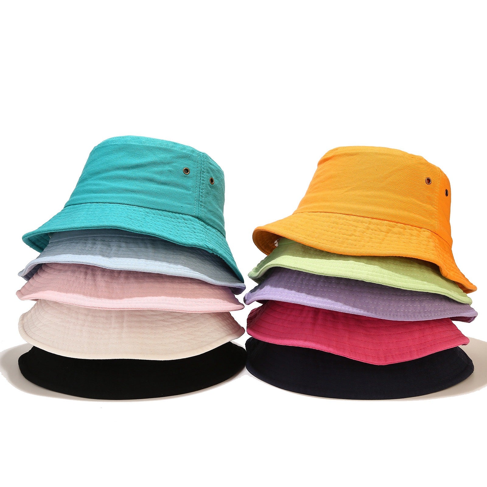 Classic Solid Bucket Hat | Cotton Canvas Fisherman Cap | Minimalist Summer Sun Hat