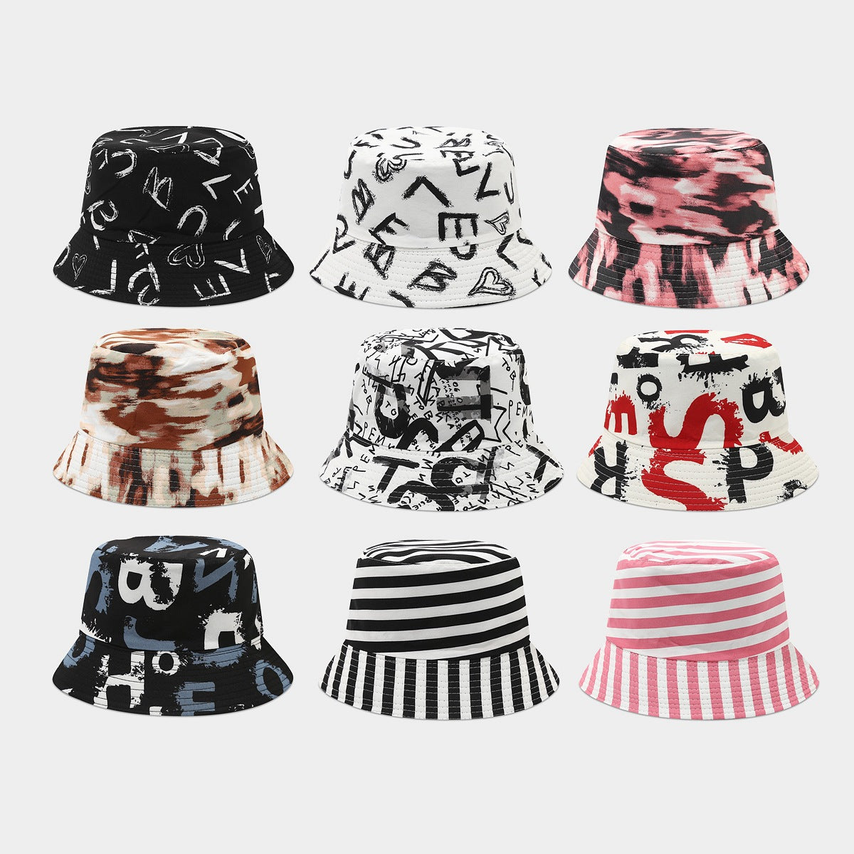 Graffiti Print Bucket Hat | Street Art Fisherman Cap
