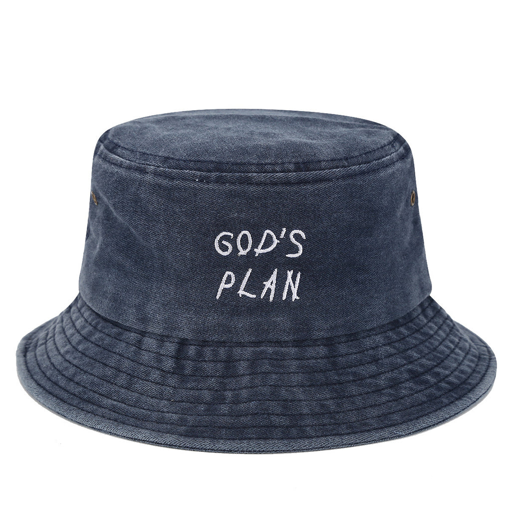 God's Plan Washed Bucket Hat | 4-Color Faith Fisherman Cap