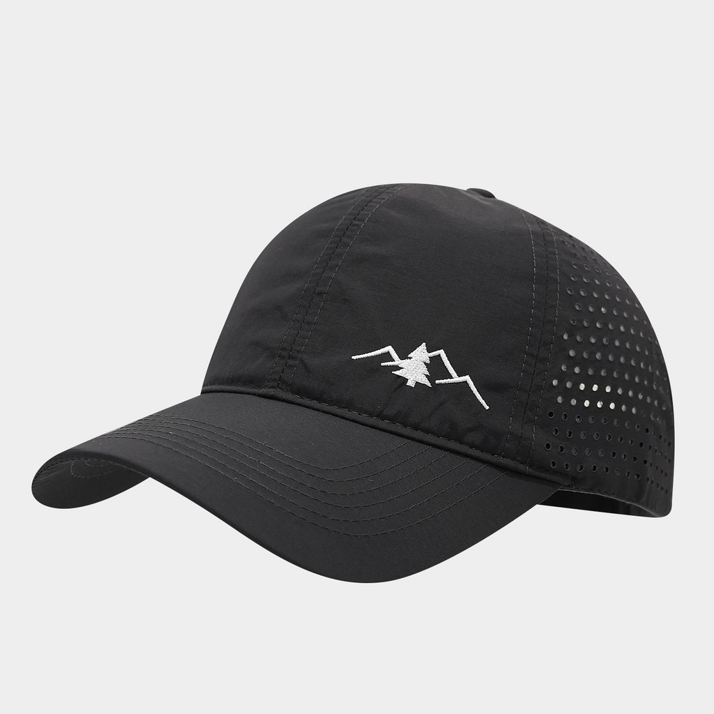 Quick-Dry Perforated Baseball Cap | Mountain Embroidery Outdoor Hat | Byerclub