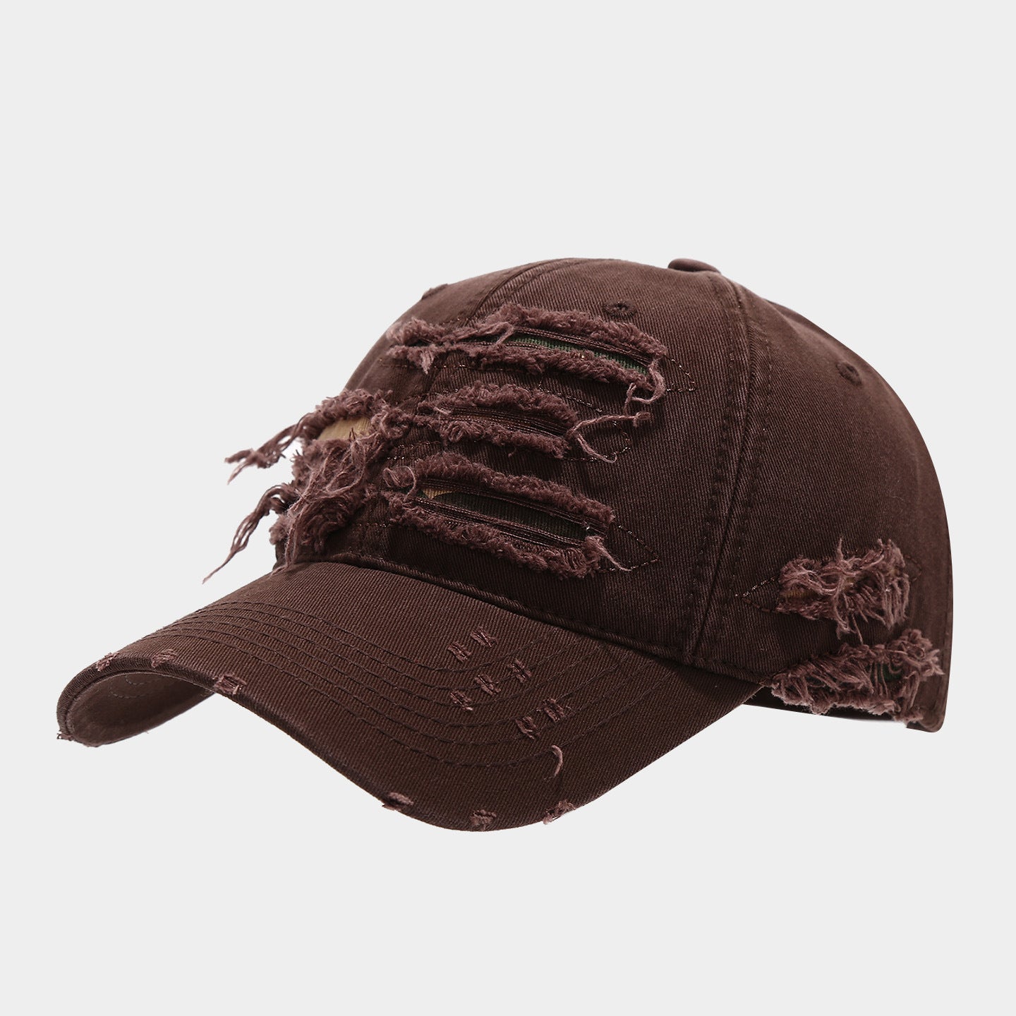 Heavy Distressed Ripped Baseball Cap | Vintage Worn Streetwear Hat | Byerclub