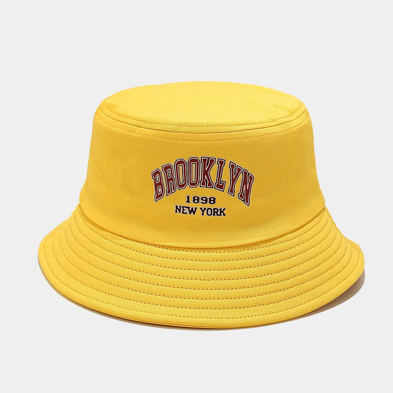 Brooklyn Embroidered Bucket Hat | 6-Color Classic Fisherman Cap