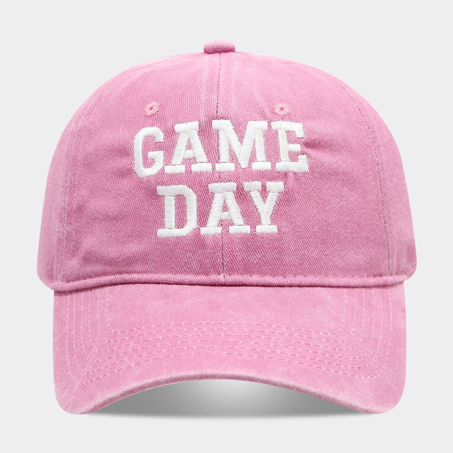 Vintage "Game Day" Embroidered Baseball Cap – Washed Cotton Dad Hat, 8 Colors | Byerclub