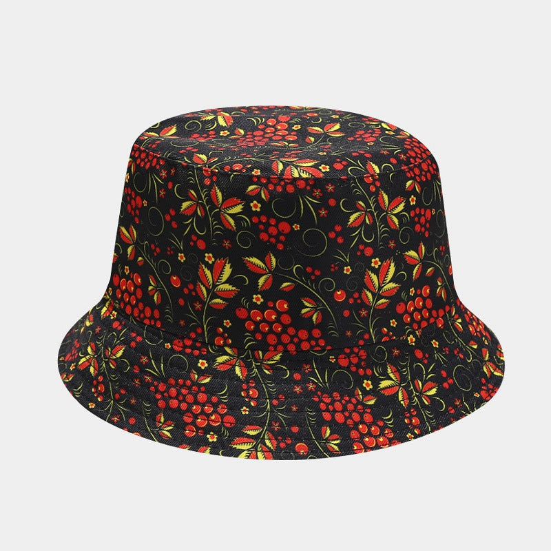 Floral Print Bucket Hat | Reversible Tropical Fisherman Cap