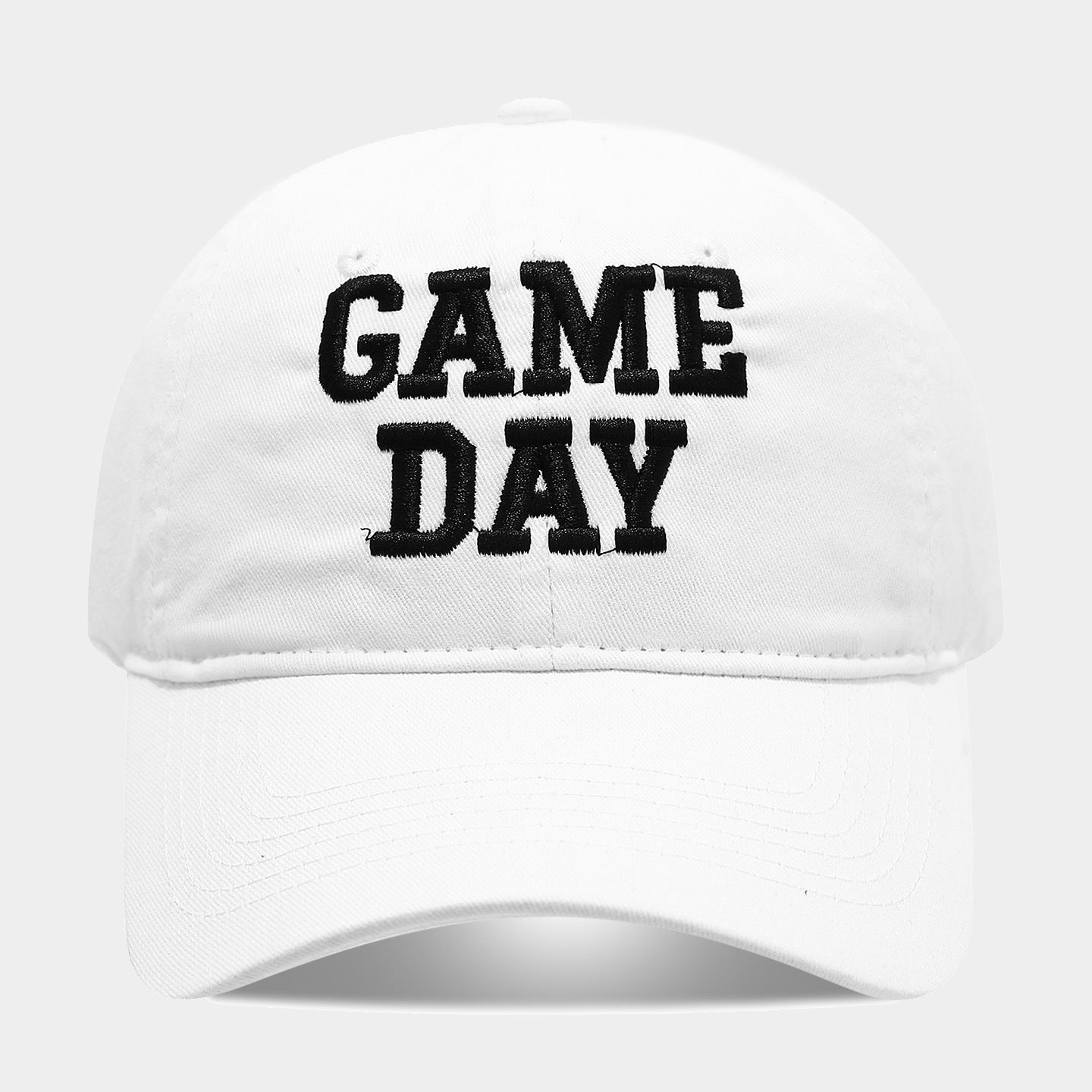 Vintage "Game Day" Embroidered Baseball Cap – Washed Cotton Dad Hat, 8 Colors | Byerclub