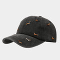Vintage Washed Dog Embroidered Baseball Cap – Adjustable Cotton Dad Hat for Men & Women