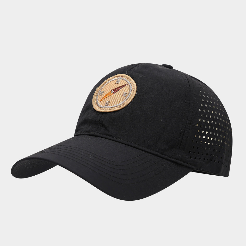 Compass Patch Perforated Cap | Quick-Dry Outdoor Baseball Hat | Byerclub