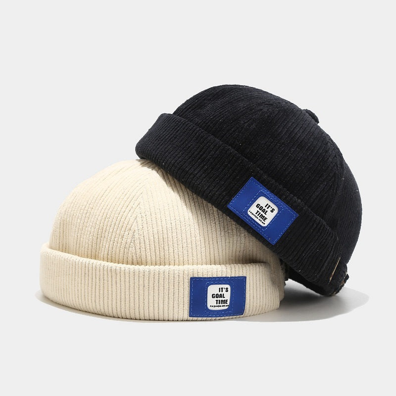 Vintage Corduroy Caps & Cuffed Beanies - Adjustable & Stylish Headwear for All Seasons