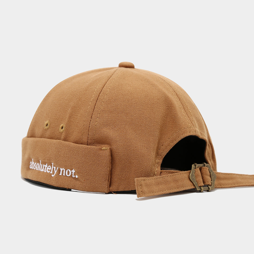 Absolutely Not Docker Cap | 6-Color Strapback Brimless Hat