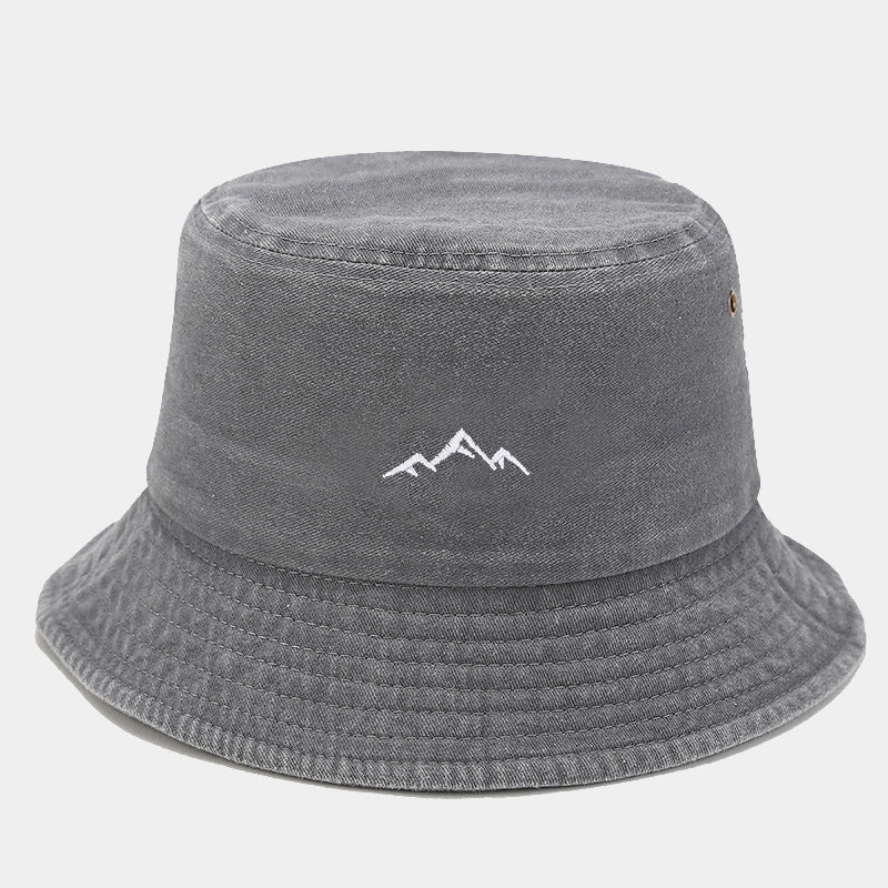 Washed Vintage Bucket Hat | Mountain Embroidery | 6 Colors | Byerclub