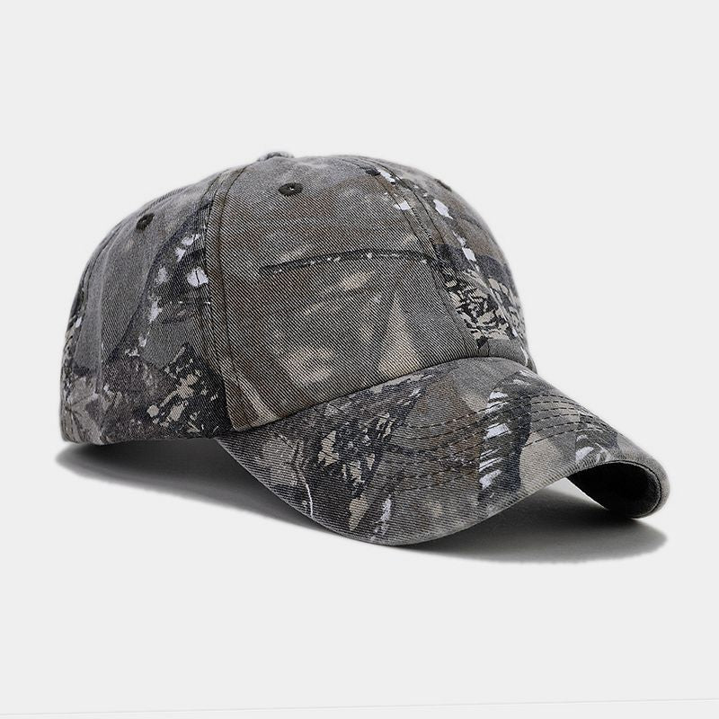 Vintage Camo Baseball Cap | Washed Tactical Dad Hat | Military Streetwear Camouflage Cap