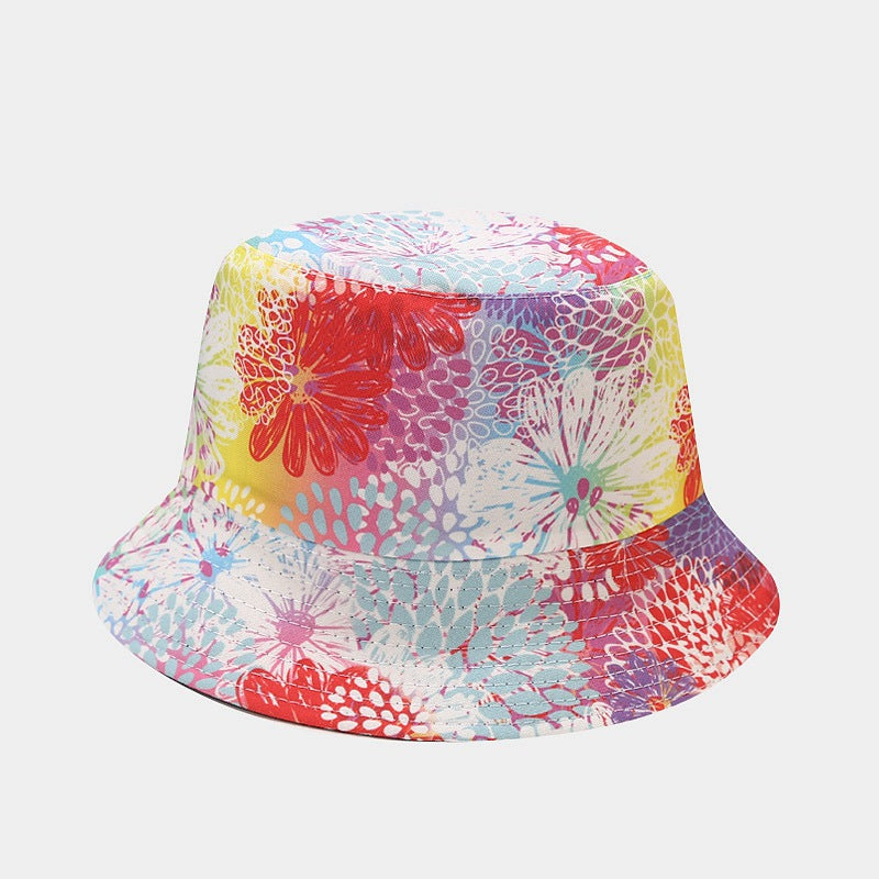 Floral Print Bucket Hat | Reversible Tropical Fisherman Cap