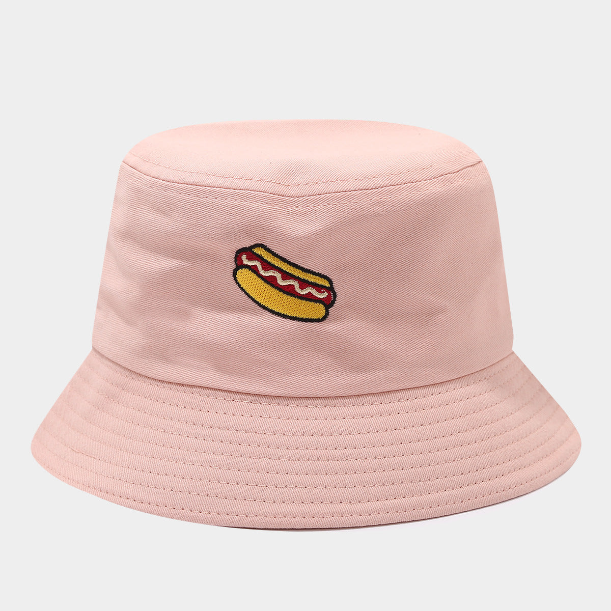Hot Dog Bucket Hat | 5-Color Embroidered Fisherman Cap