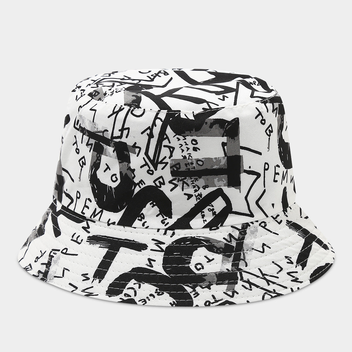 Graffiti Print Bucket Hat | Street Art Fisherman Cap