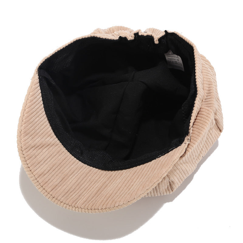 Corduroy Newsboy Cap | 4-Color Vintage Baker Boy Hat