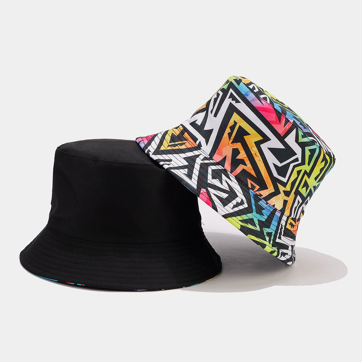 Graffiti Bucket Hat | 4-Pack Street Art Print Fisherman Cap