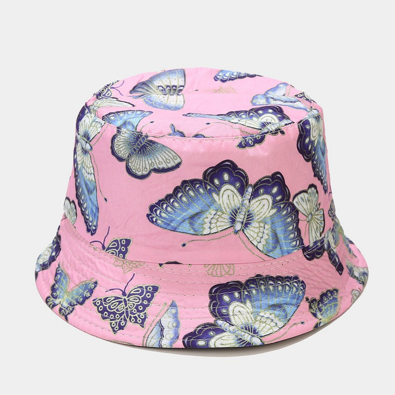 Byerclub Butterfly Print Reversible Bucket Hat