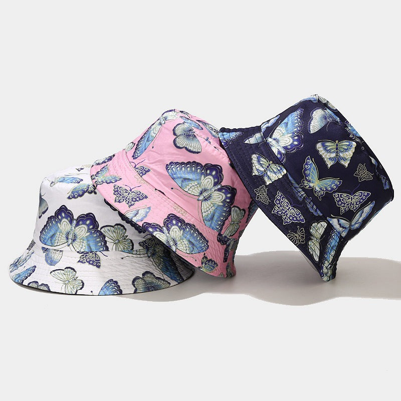Byerclub Butterfly Print Reversible Bucket Hat
