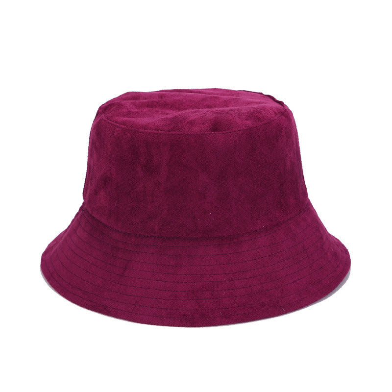 Suede Bucket Hat | Wide Brim Faux Leather Fisherman Cap