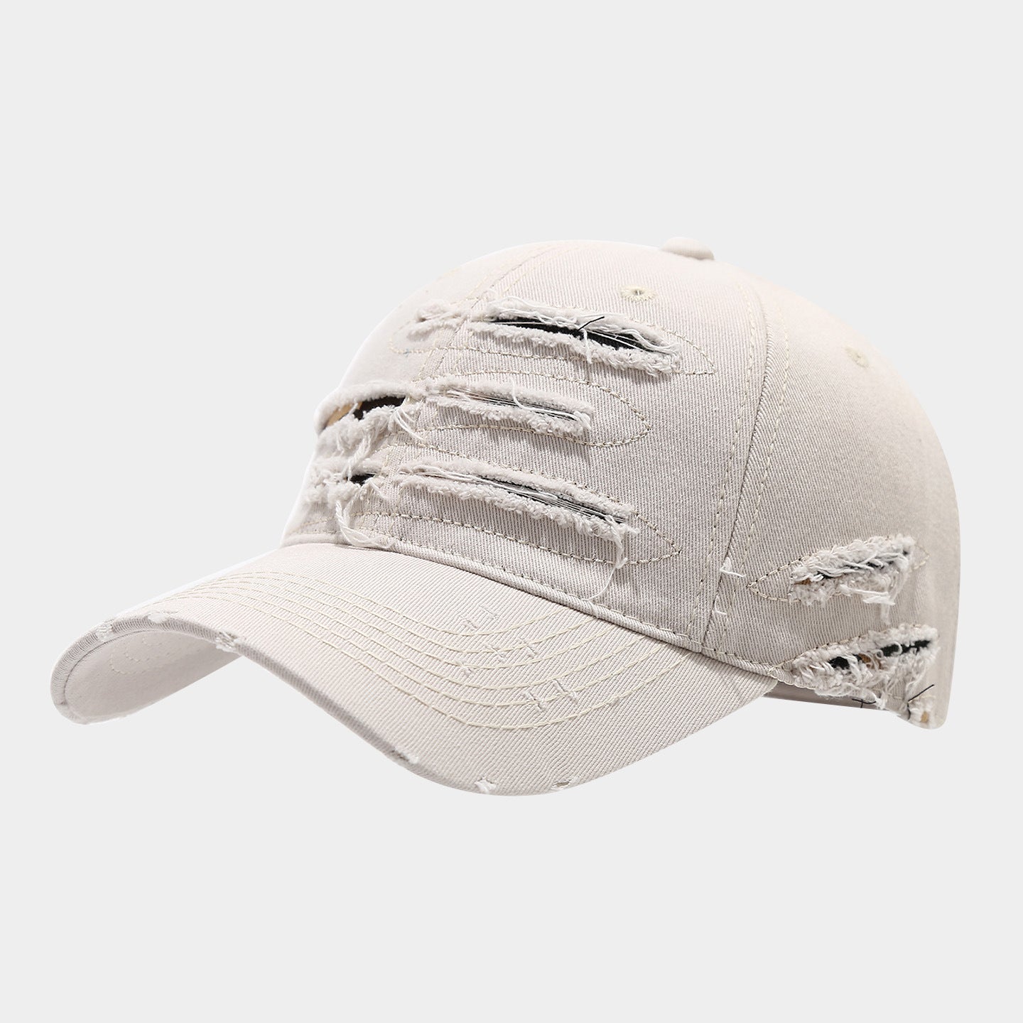 Heavy Distressed Ripped Baseball Cap | Vintage Worn Streetwear Hat | Byerclub