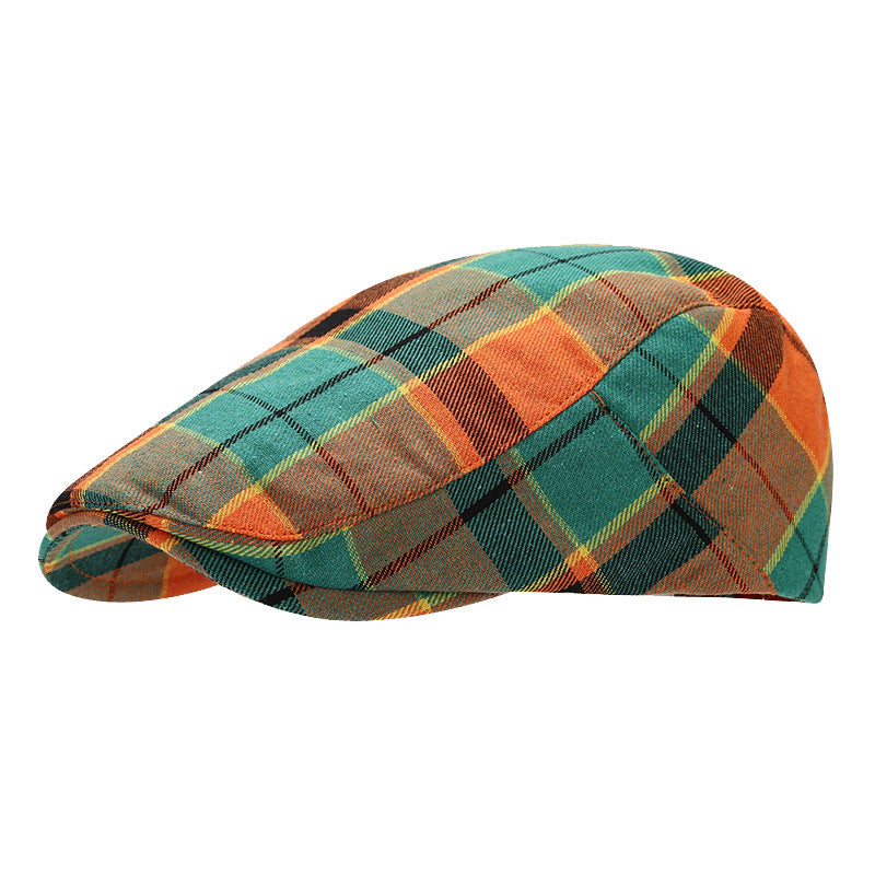 Plaid Flat Cap | 5-Color Tartan Ivy Hat