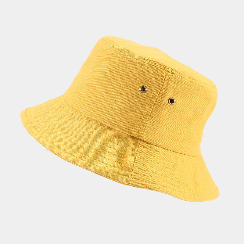 Classic Solid Bucket Hat | Cotton Canvas Fisherman Cap | Minimalist Summer Sun Hat