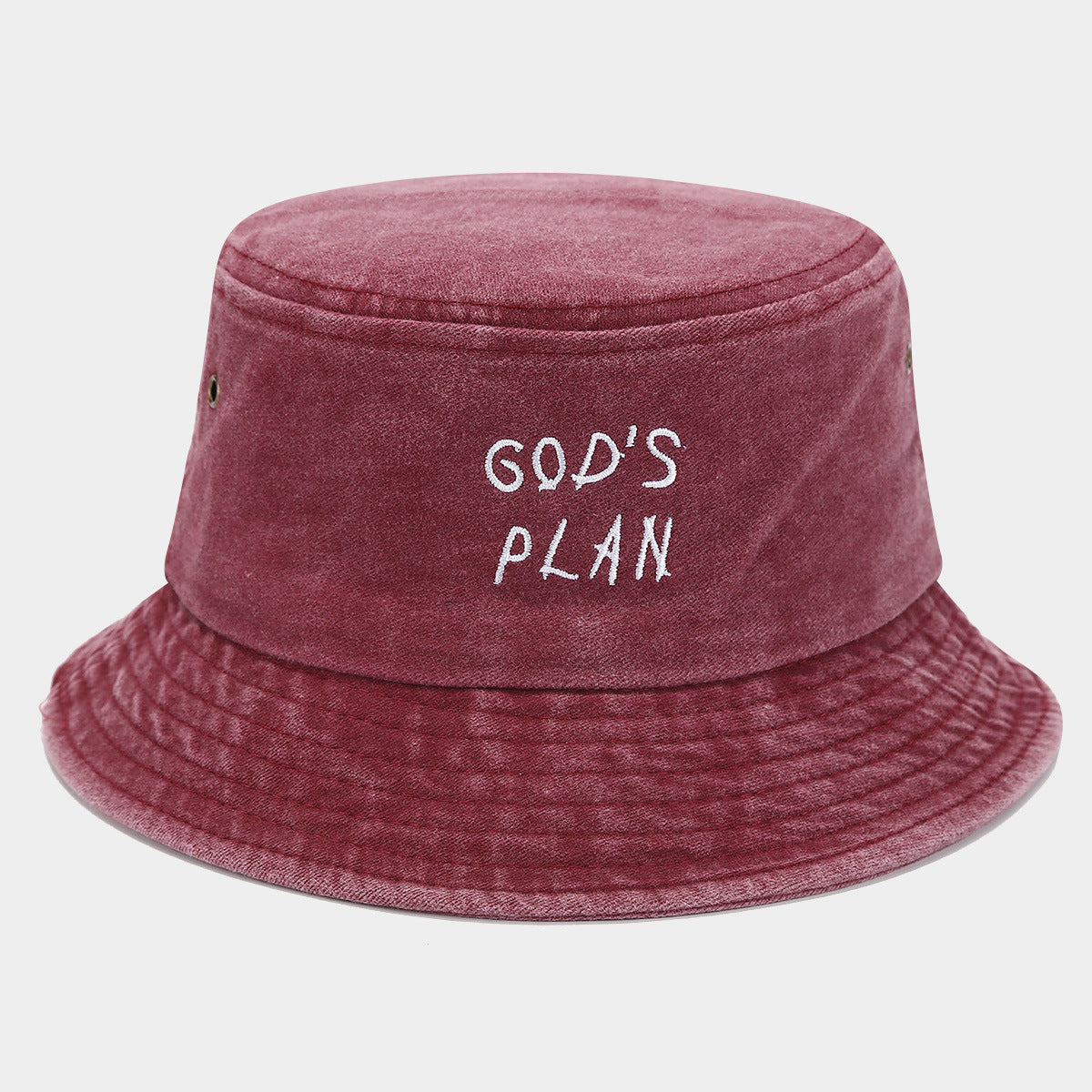 God's Plan Washed Bucket Hat | 4-Color Faith Fisherman Cap