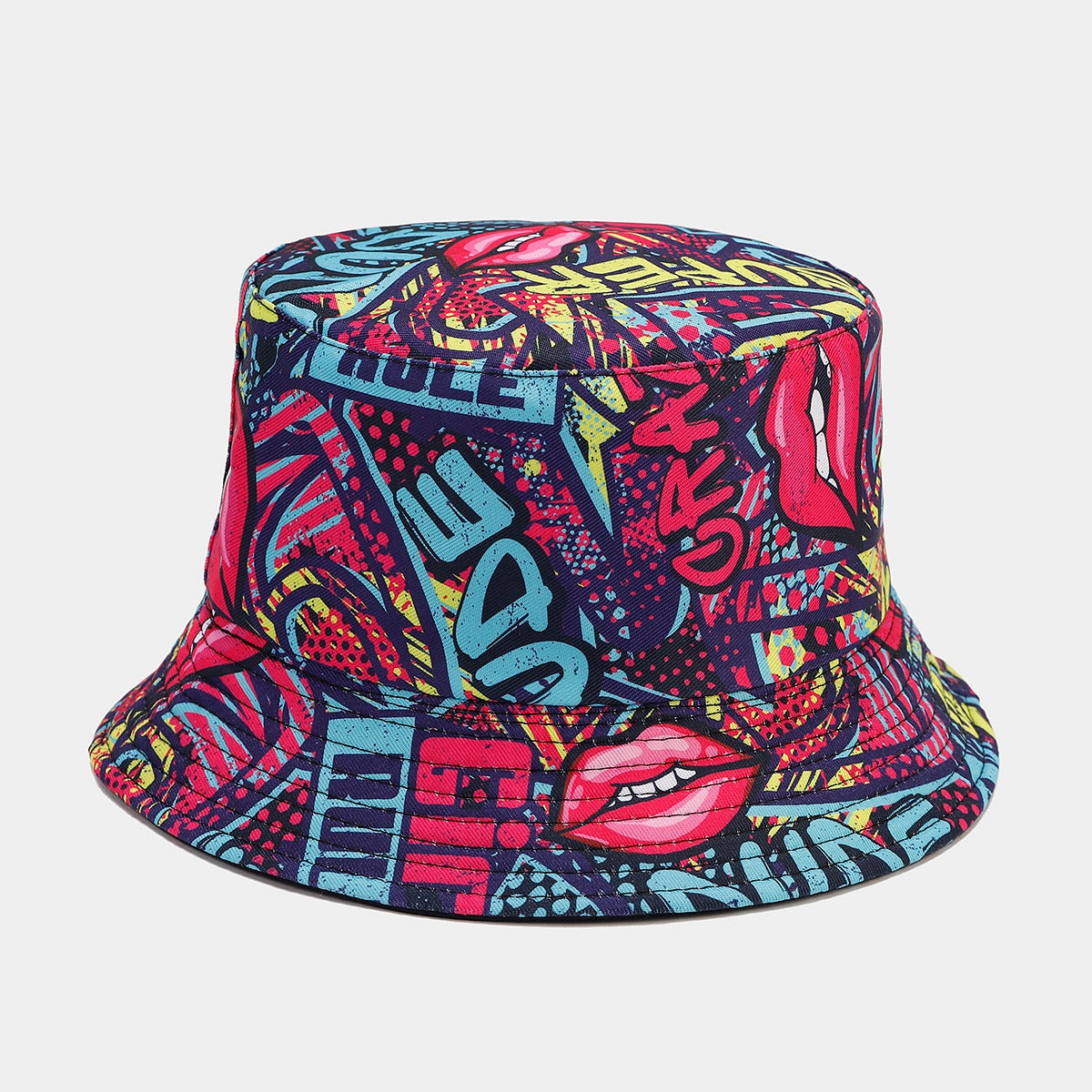 Graffiti Bucket Hat | 4-Pack Street Art Print Fisherman Cap
