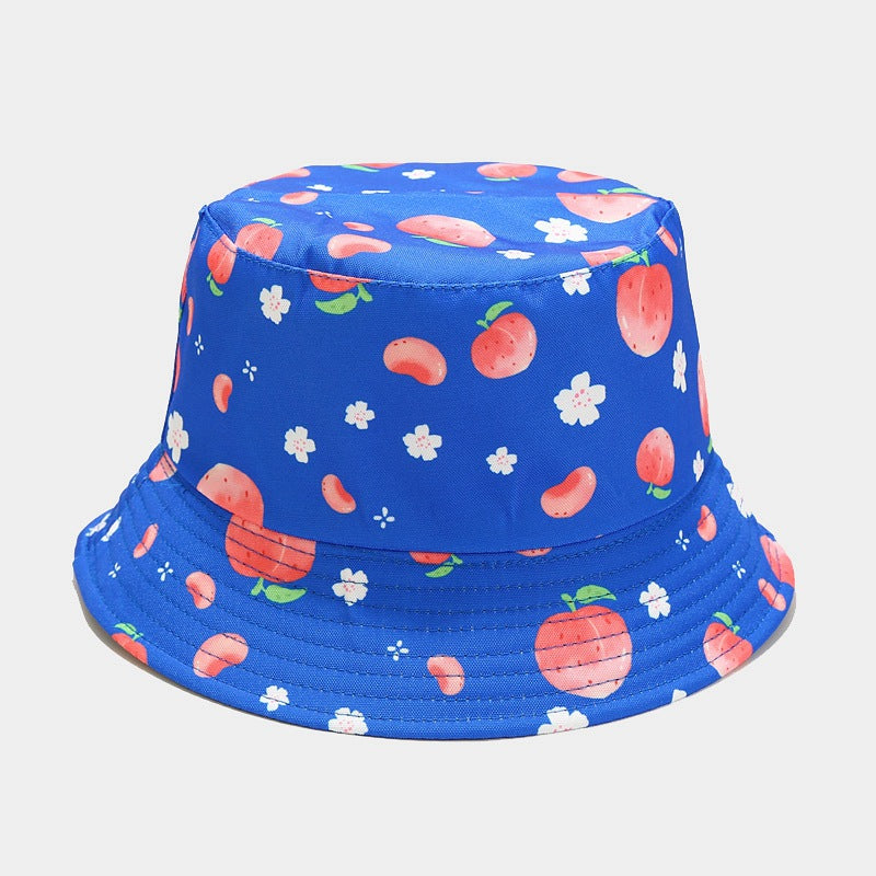 Byerclub Peach Print Reversible Bucket Hat