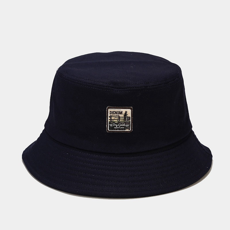 Denim Patch Bucket Hat | 7-Color Classic Fisherman Cap