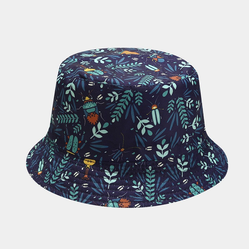 Floral Print Bucket Hat | Reversible Tropical Fisherman Cap