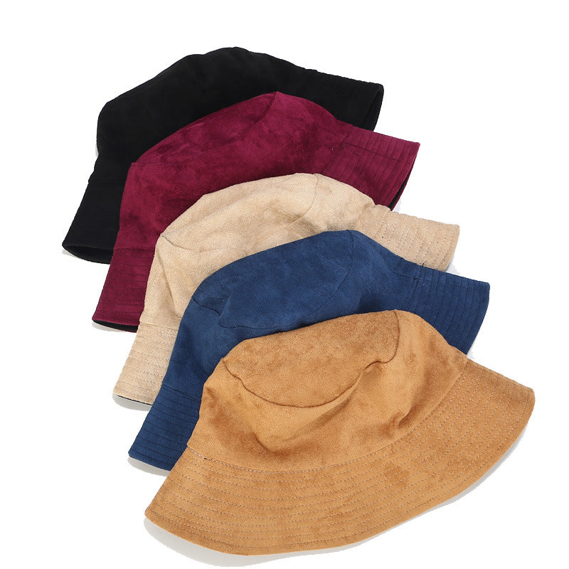 Suede Bucket Hat | Wide Brim Faux Leather Fisherman Cap