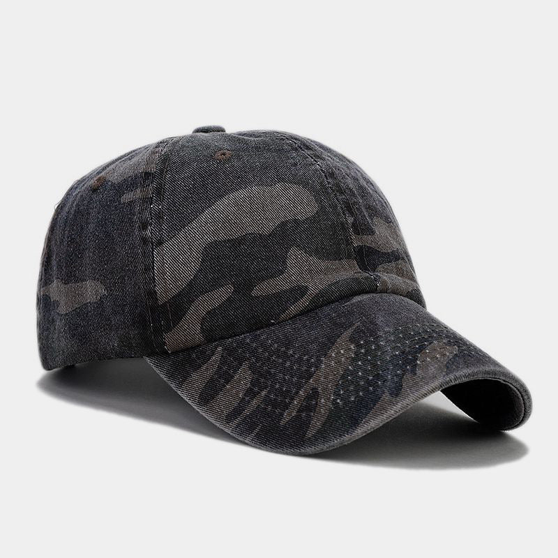 Vintage Camo Baseball Cap | Washed Tactical Dad Hat | Military Streetwear Camouflage Cap