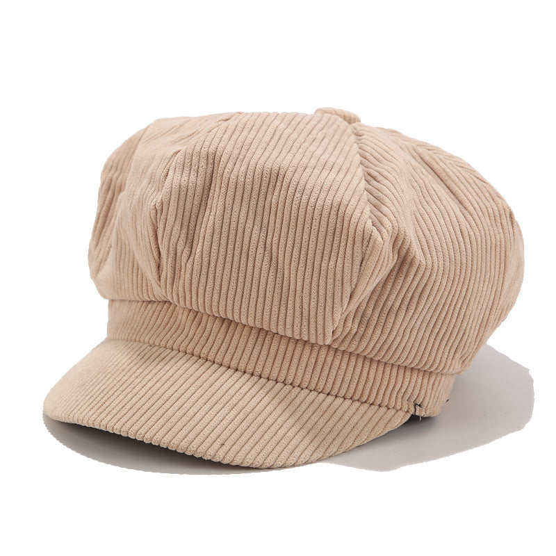 Corduroy Newsboy Cap | 4-Color Vintage Baker Boy Hat
