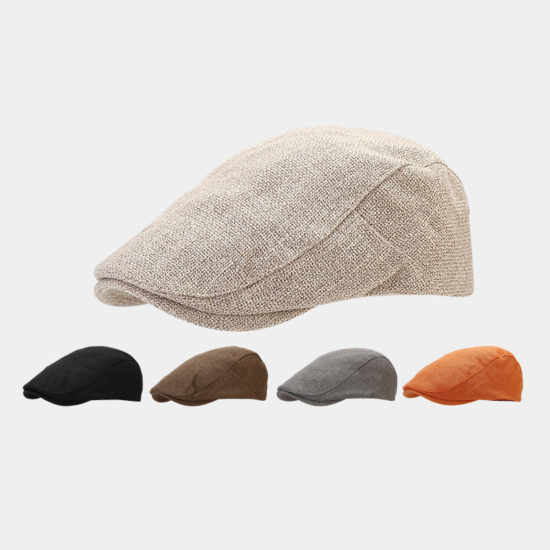 Linen Flat Cap | 5-Color Summer Ivy Hat