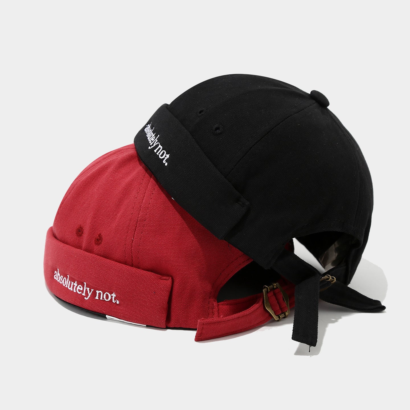 Absolutely Not Docker Cap | 6-Color Strapback Brimless Hat