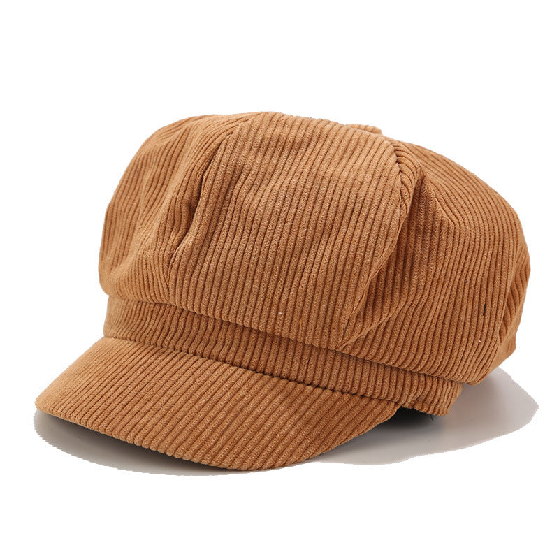 Corduroy Newsboy Cap | 4-Color Vintage Baker Boy Hat