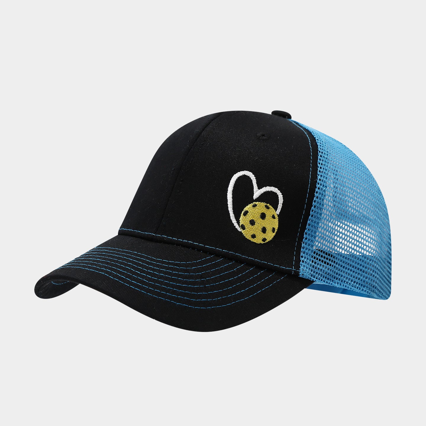 Pickleball Heart Trucker Hat – Mesh Back Sports Cap for Pickleball Lovers | Byerclub