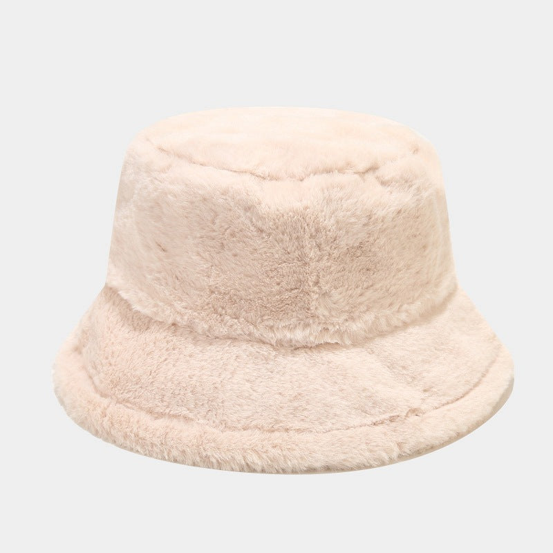 Women’s Plush Faux Fur Bucket Hats - Soft and Cozy Winter Headwear in Vibrant Colors