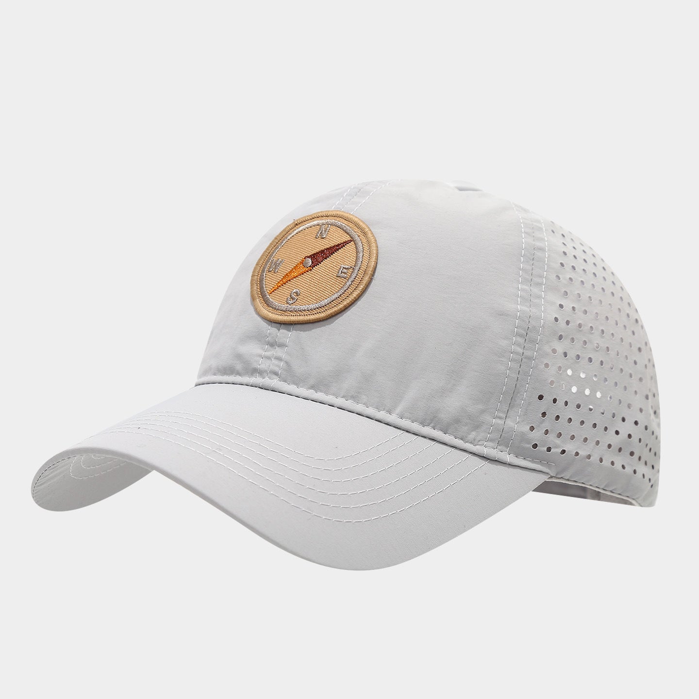 Compass Patch Perforated Cap | Quick-Dry Outdoor Baseball Hat | Byerclub