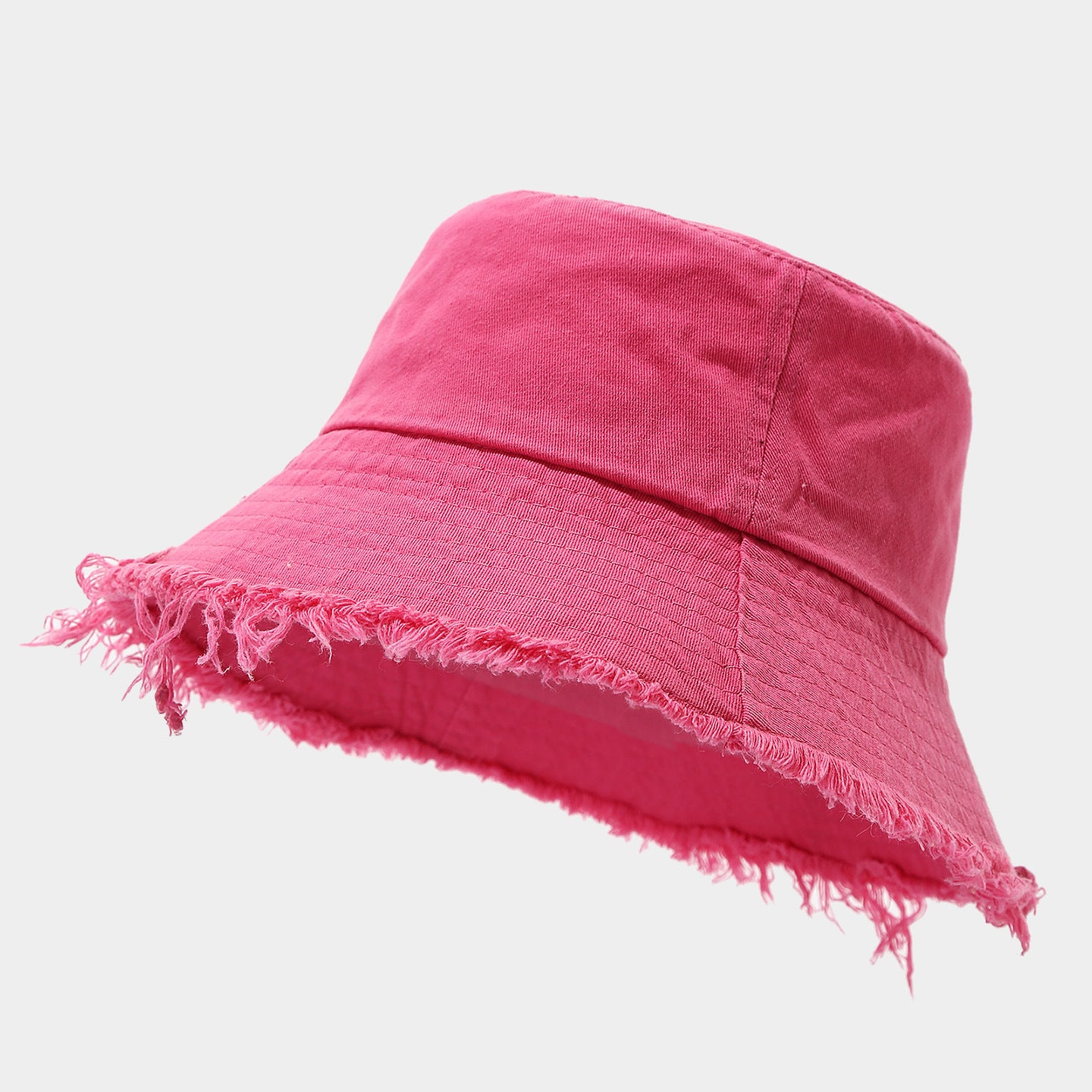 Distressed Frayed Bucket Hat | Washed Cotton Summer Cap | 9 Colors | Byerclub