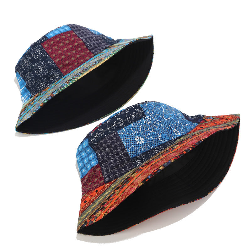 Patchwork Bucket Hat | Boho Ethnic Fisherman Cap