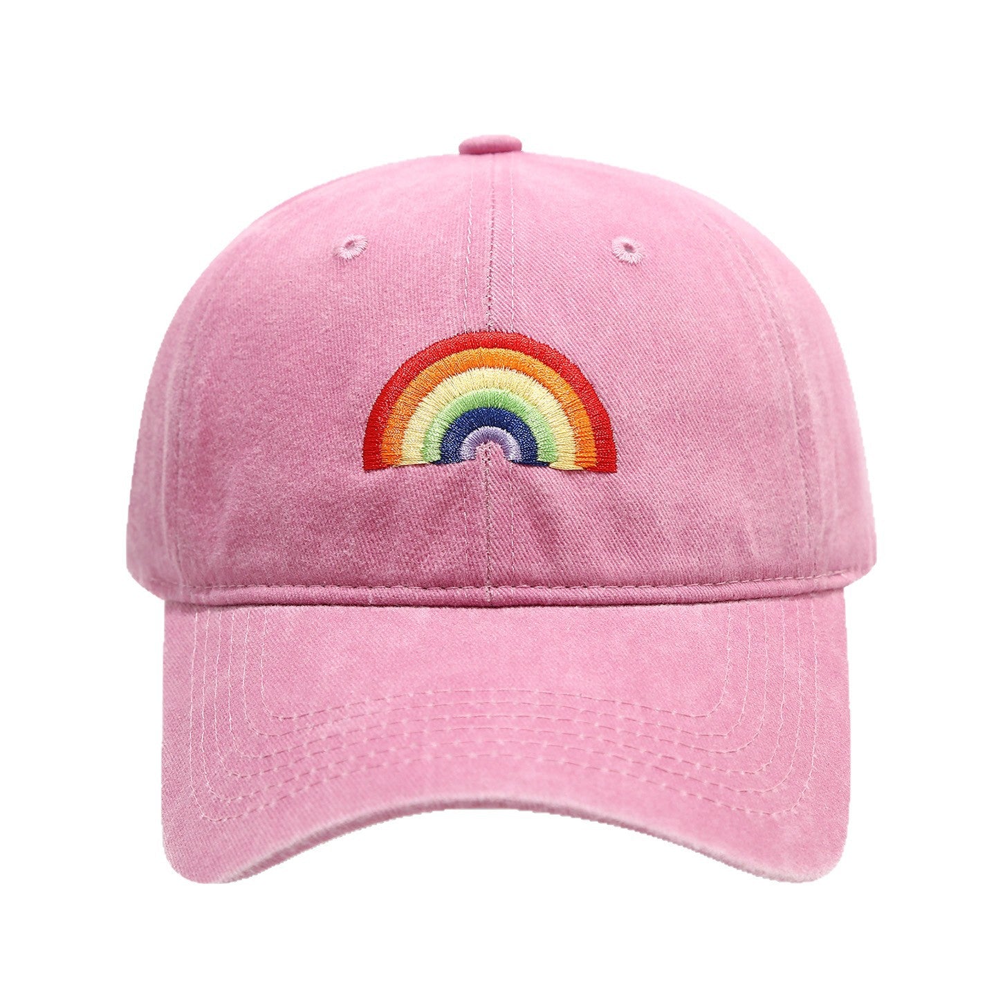 Rainbow Embroidered Cap | 4-Color Pride Dad Hat
